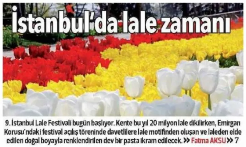 İstanbul´da Lale Zamanı (Hürriyet Gazetesi)