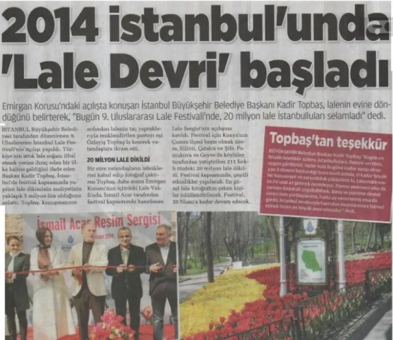 İstanbul´da ”Lale Devri” Başladı (Akşam Gazetesi)
