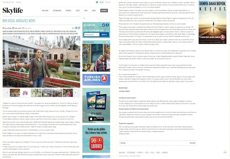 Skylife Dergisi – Bir Güzel Boğaziçi Köyü Emirgan
